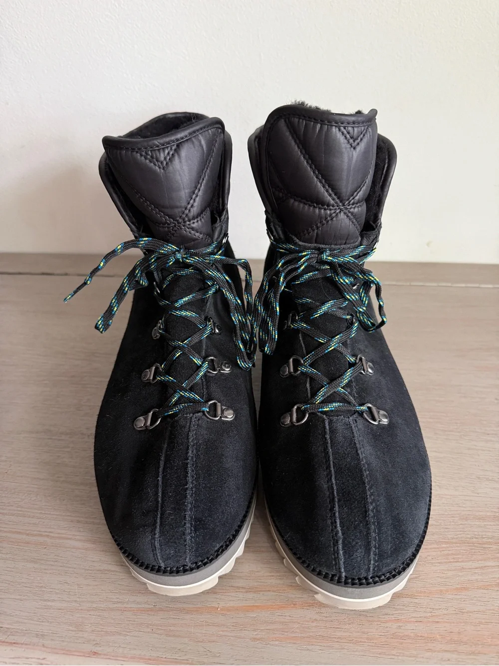 UGG Birch Black Waterproof Snow Boots Lace Up Cold Weather Tech Womens 11